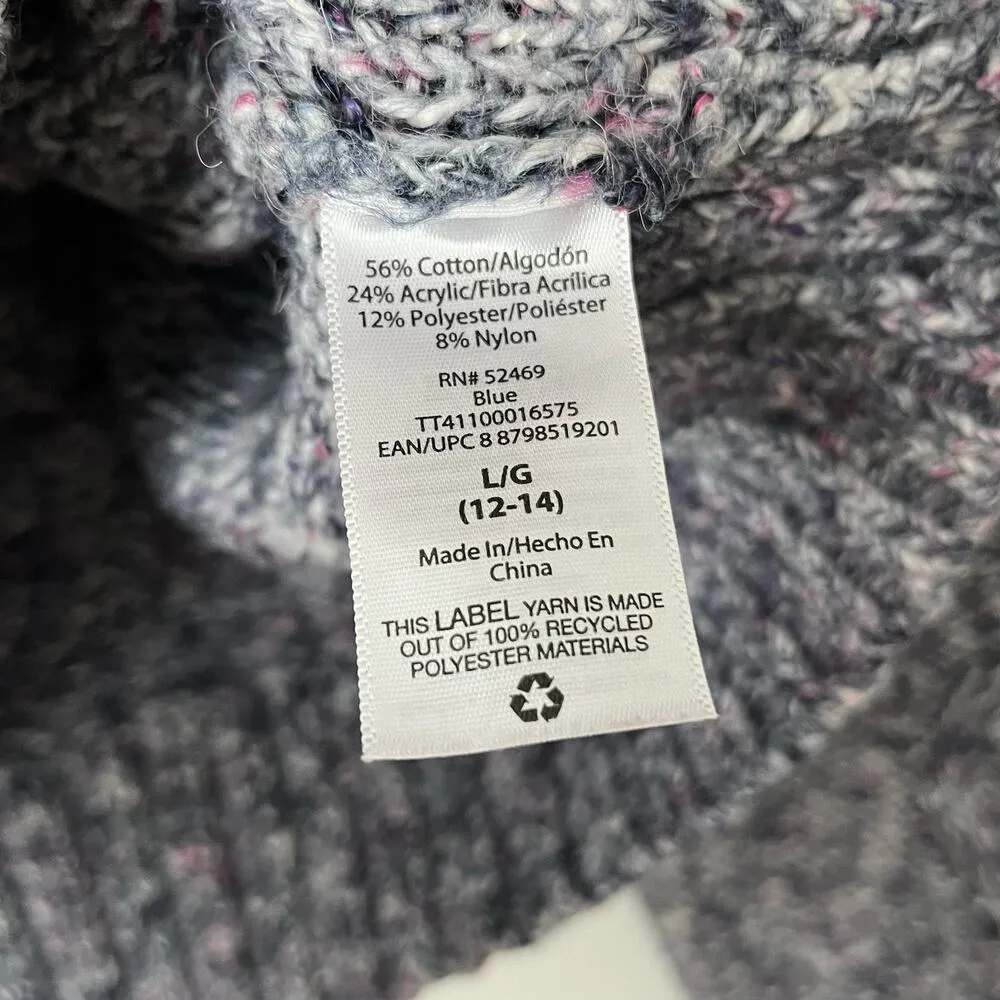 Time & Tru Cable Diamond Knit Sweater - Size L - Image 3