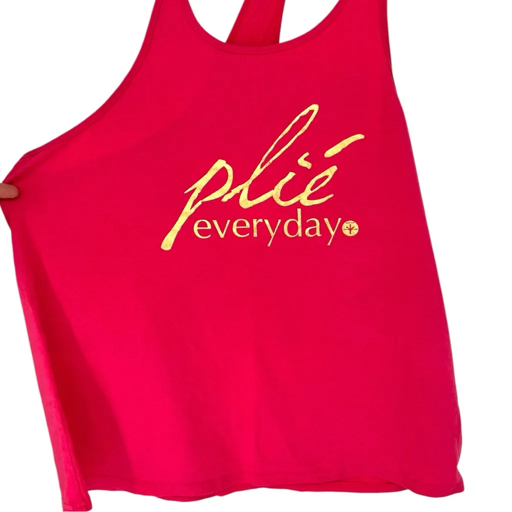 Soybu Hot Pink Coral Plie Everyday Racerback Tank Top size XL Sleeveless Stretch - Image 5
