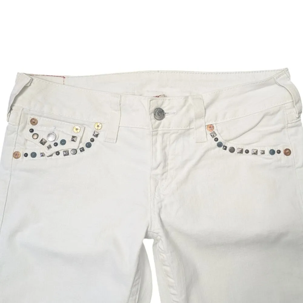 True Religion Billy White Denim Jeans Womens Size 32 - Image 8
