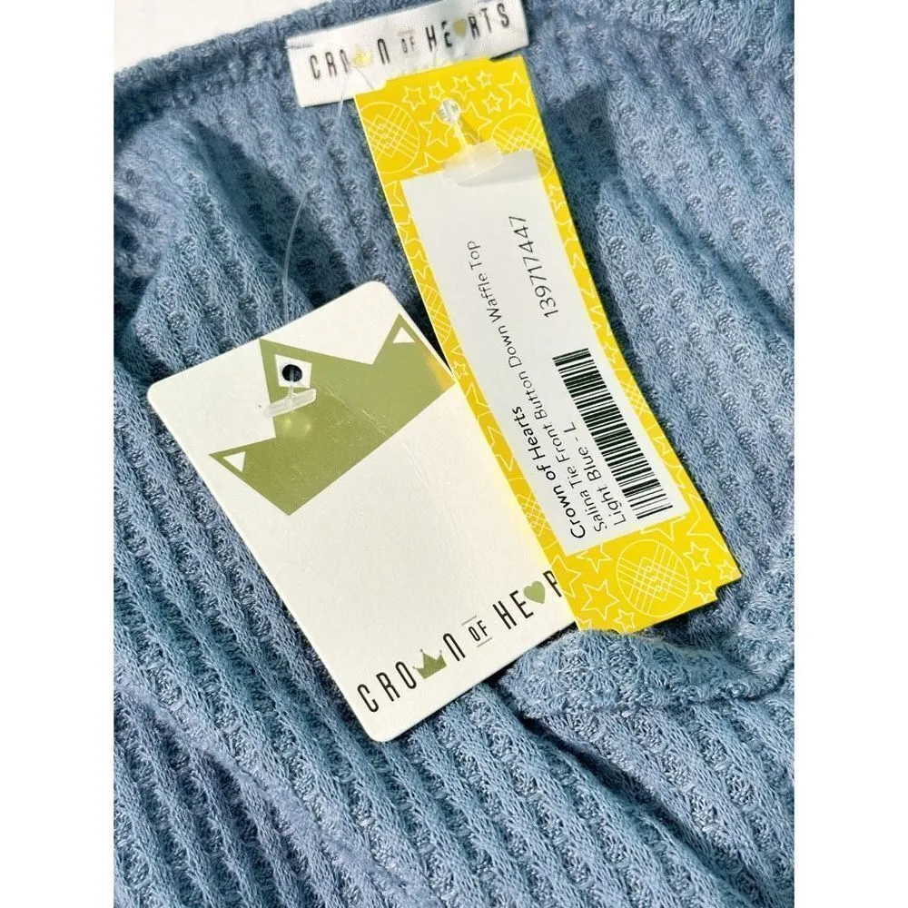 Crown of Hearts Women's Salina Tie Front Button - Image 8