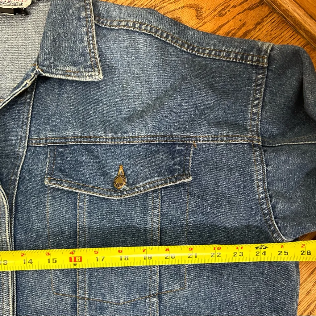 VTG 80’s Weathered Blues Oversized Button Up Denim Jacket Size M Blue Size M - Image 15