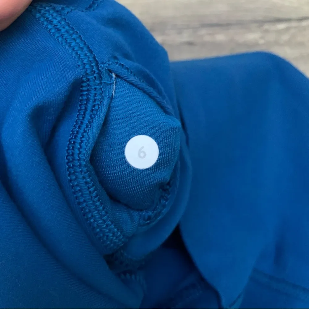 Lululemon Vintage Wunder Under Luon Sapphire Blue High-Waisted Leggings 6 Tall - Image 4