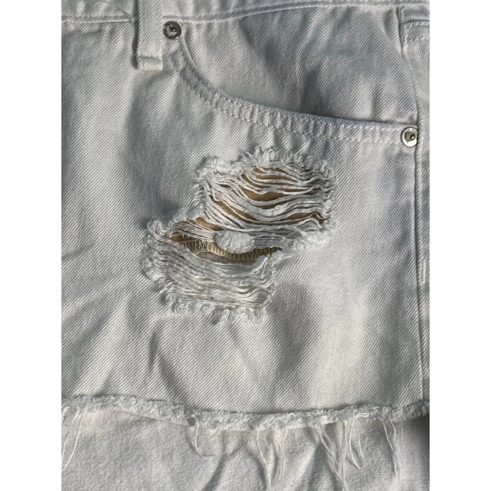 Rag & Bone Marin Bright White Cut-Off‎ Distressed Jeans Shorts White Size 31 - Image 7