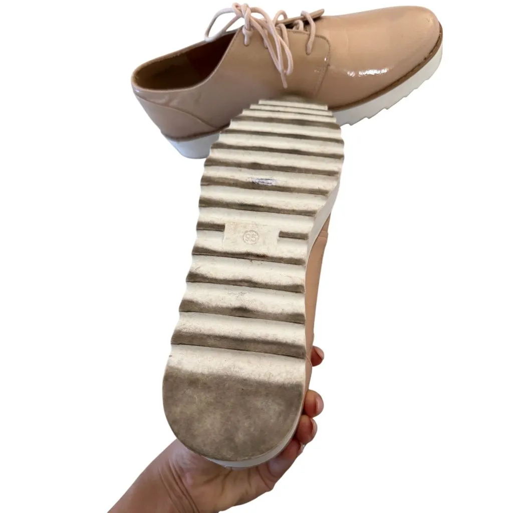 CHINESE LAUNDRY Beige Patent Oxford Lace Up Shoes Size 9.5 - Image 7