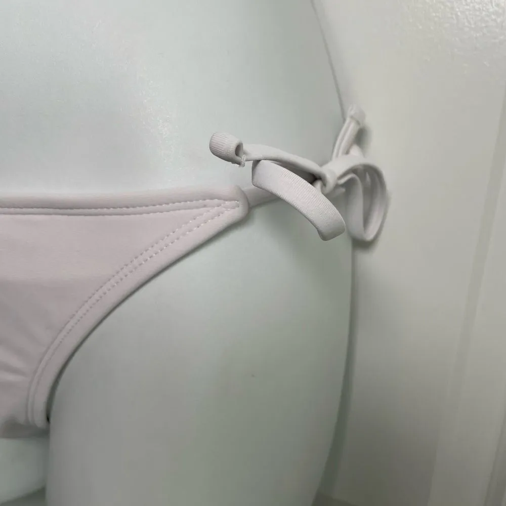 Xhilaration High Rise Side Ties White Bikini Medium - Image 10