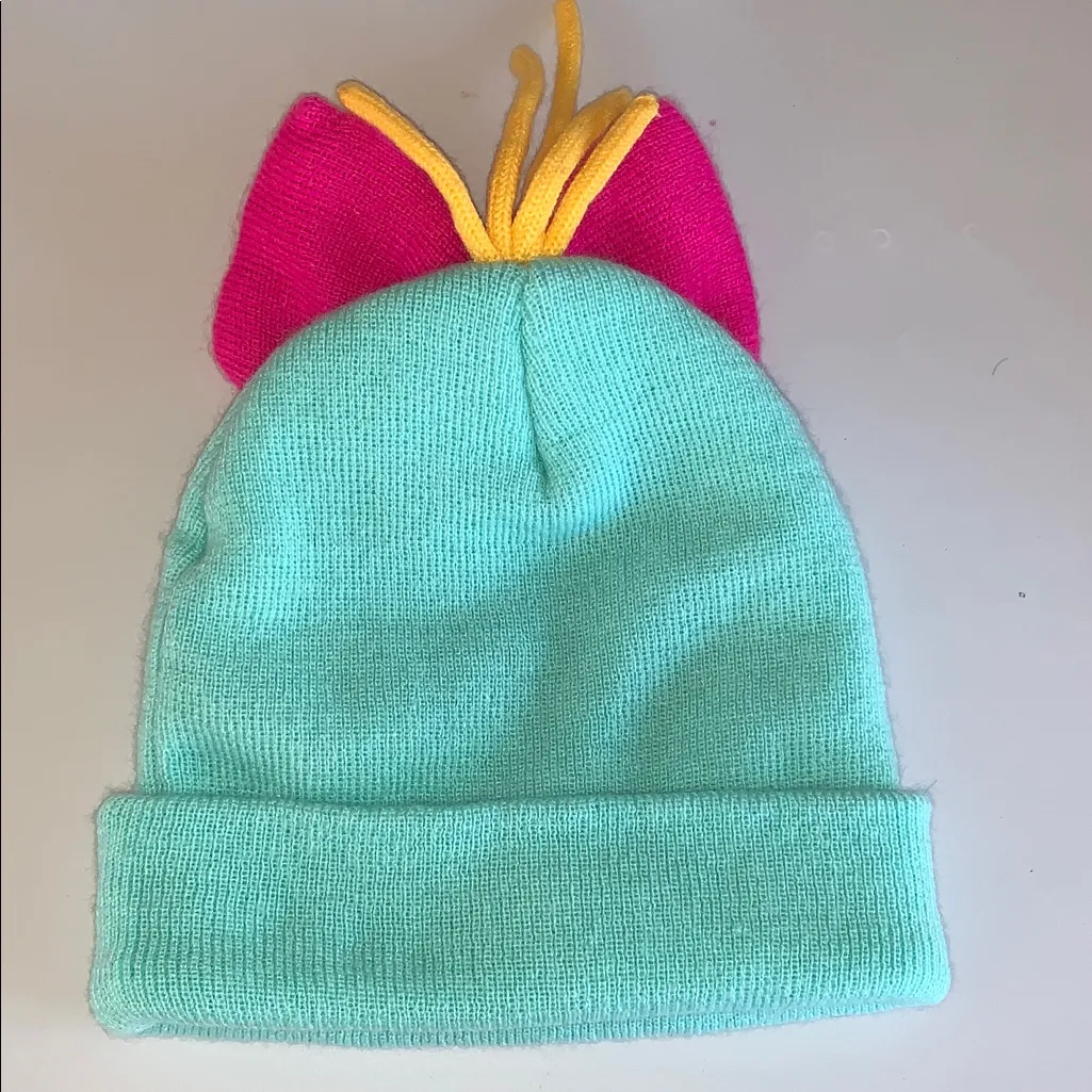 Disney Lilo & Stitch Scrump Rag Doll Cozy Beanie Hat Toboggan Bow Teal - Image 4