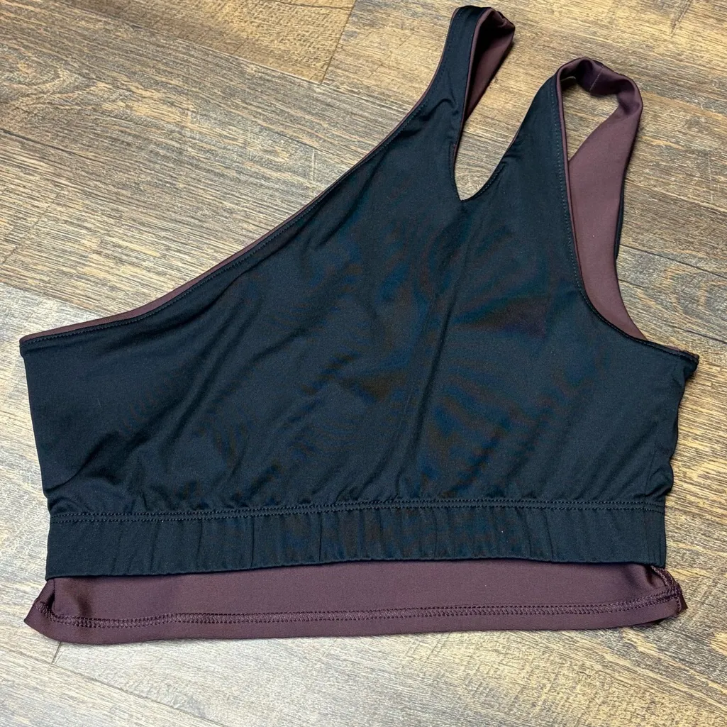 Peloton Sports Bra Show Up Side To Side Brown Womens Medium Gym Yoga Workout - Image 9