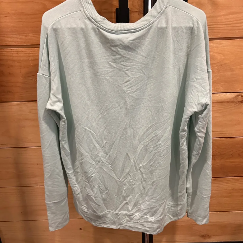 Athleta Women Coaster Luxe Recover Pullover LG Stretch Athleisure Fern Green - Image 3