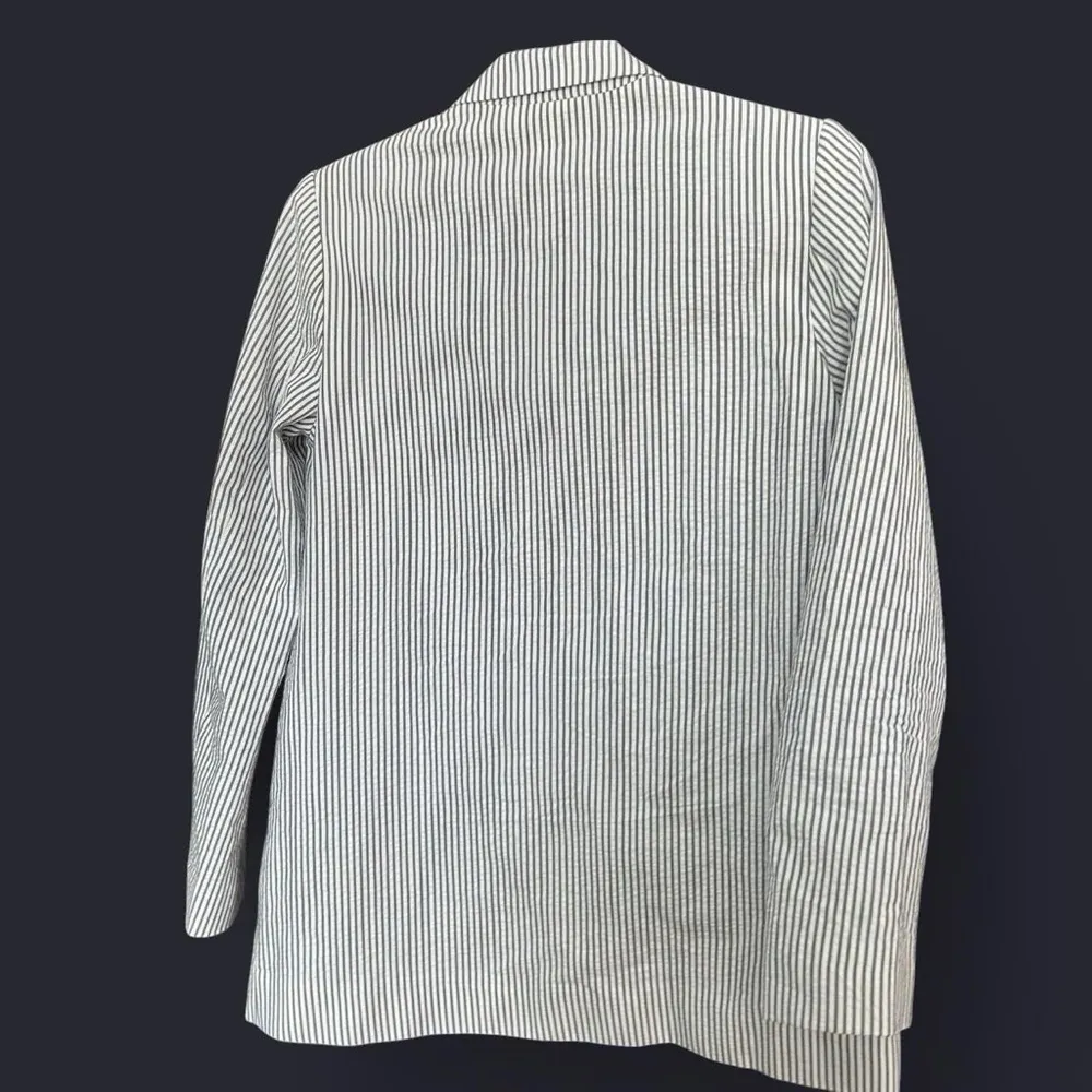 H&M Women’s Seersucker Blazer | Lightweight 100% Cotton | XS - Image 5