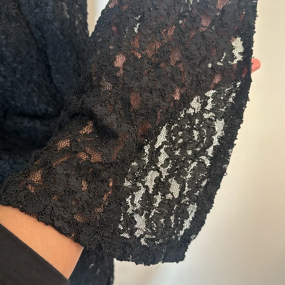 Vintage y2k Victoria's Secret Black Stretch Lace Sleeveless Sheath Dress - 80s - Image 8