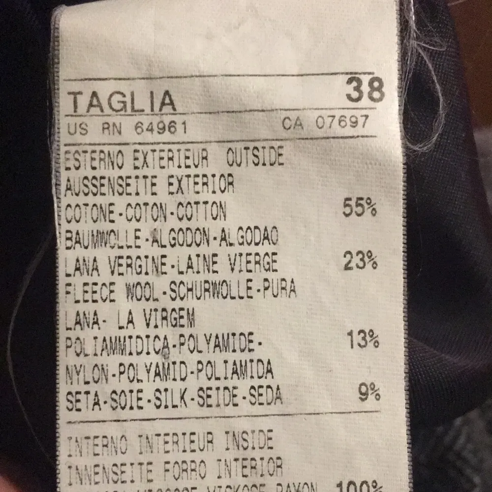 Vintage United Colors of Benetton herringbone blazer Size 38/6 Wool Silk Blend - Image 8