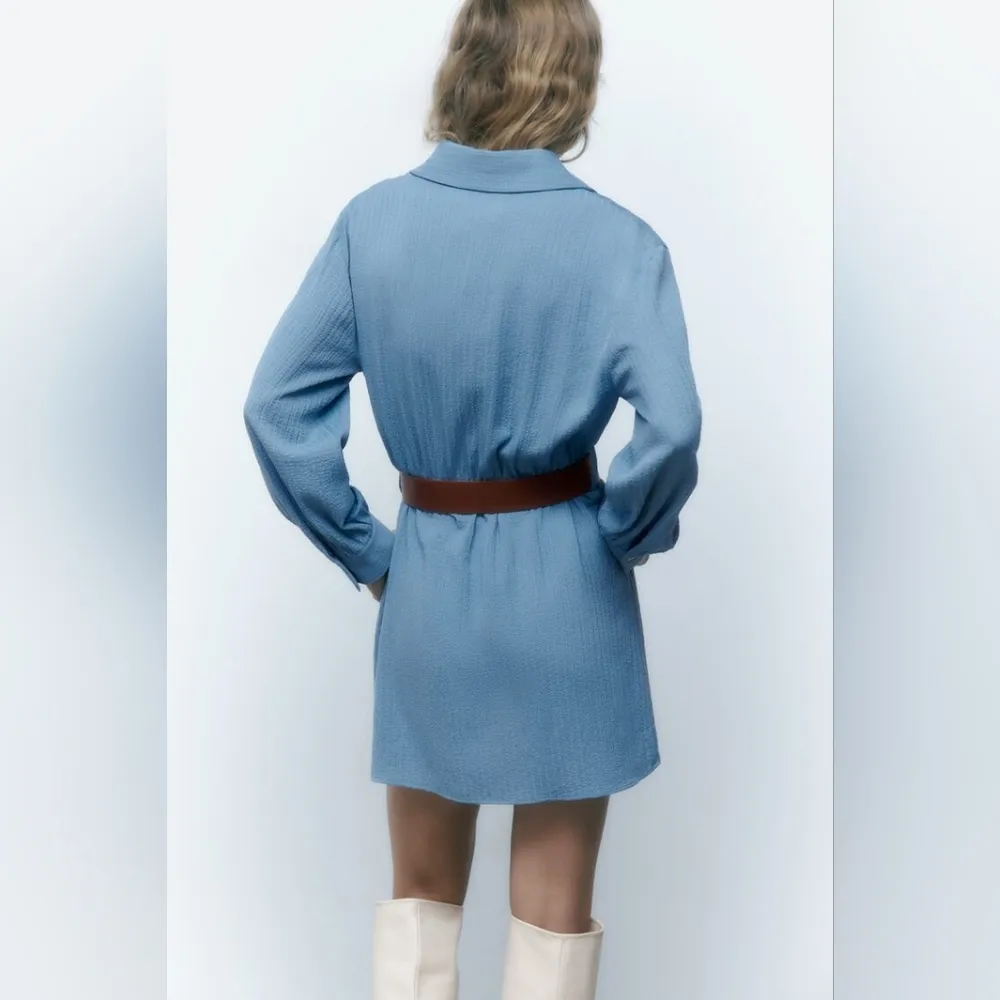 SHIRT-DRESS WITH BELT - Image 5