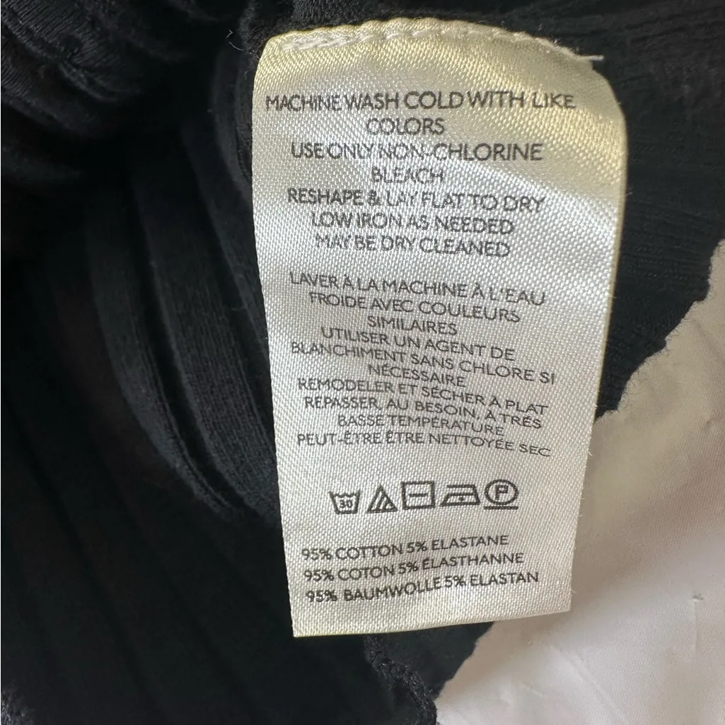 Free People Black Ribbed Button-Front Tank Top - Image 7