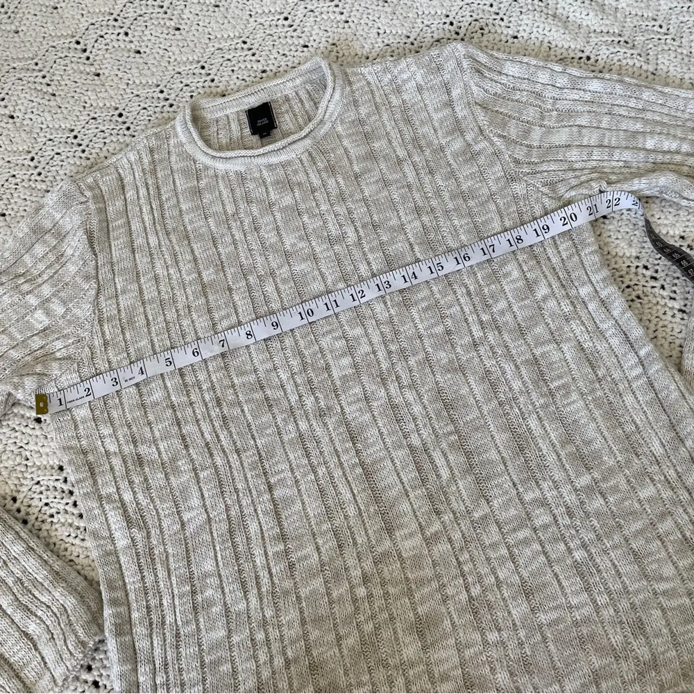 River Island Pullover Cropped Knit Sweater Beige (Medium) - Image 3
