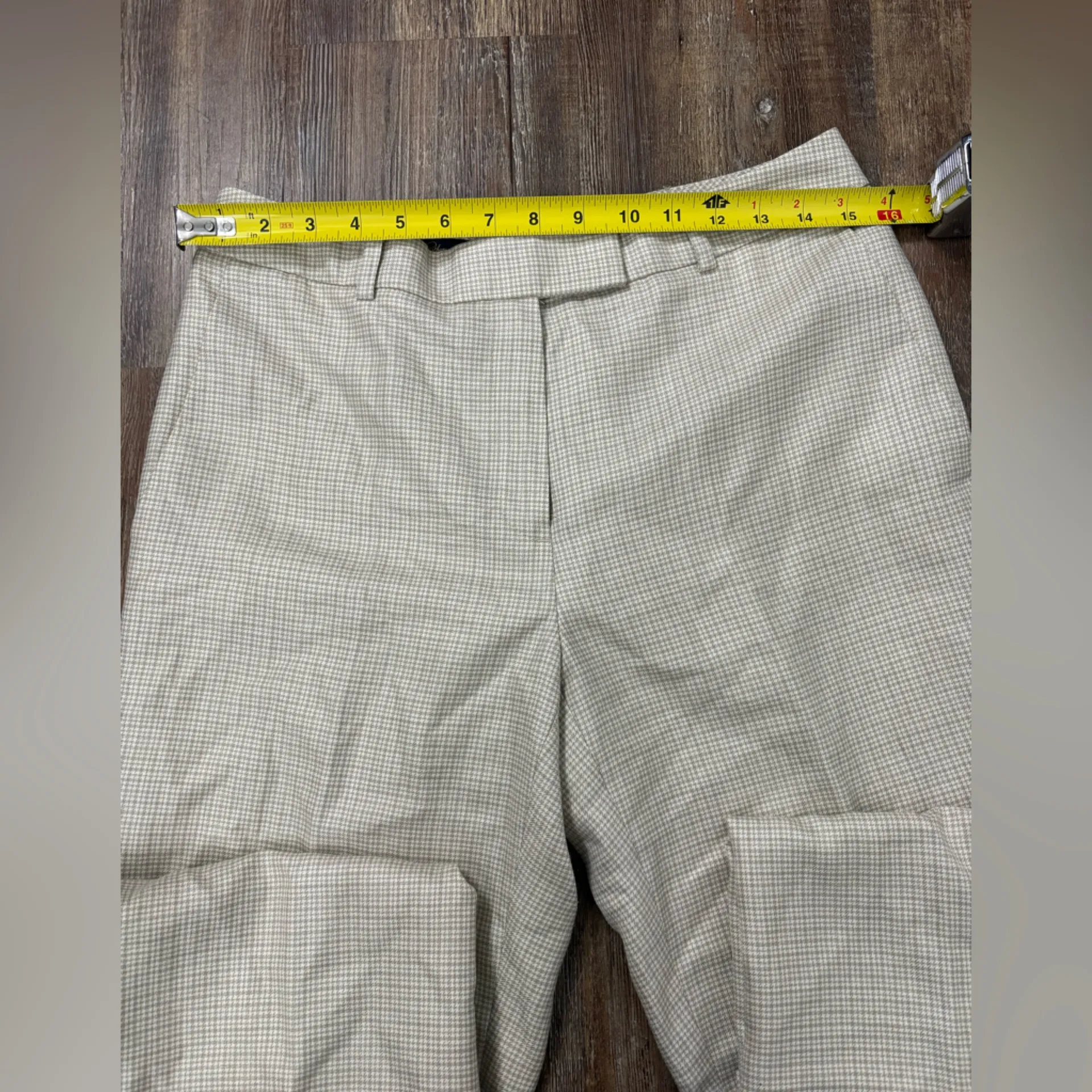 NWOT Brooks Brothers Woven in Italy Plaid Pants Linen Wool Silk Blend Luxury 6 - Image 4