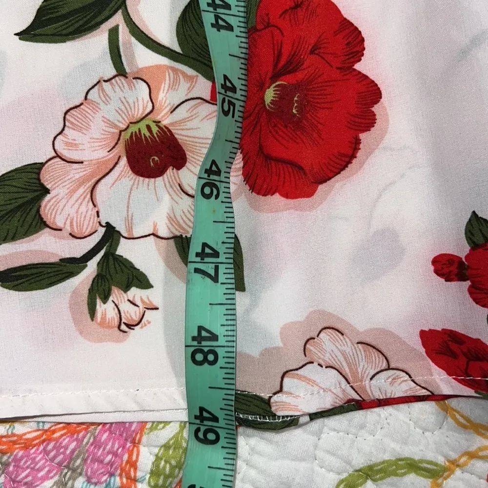 SHEIN size large floral print cami sundress white red pink overall floral print - Image 5