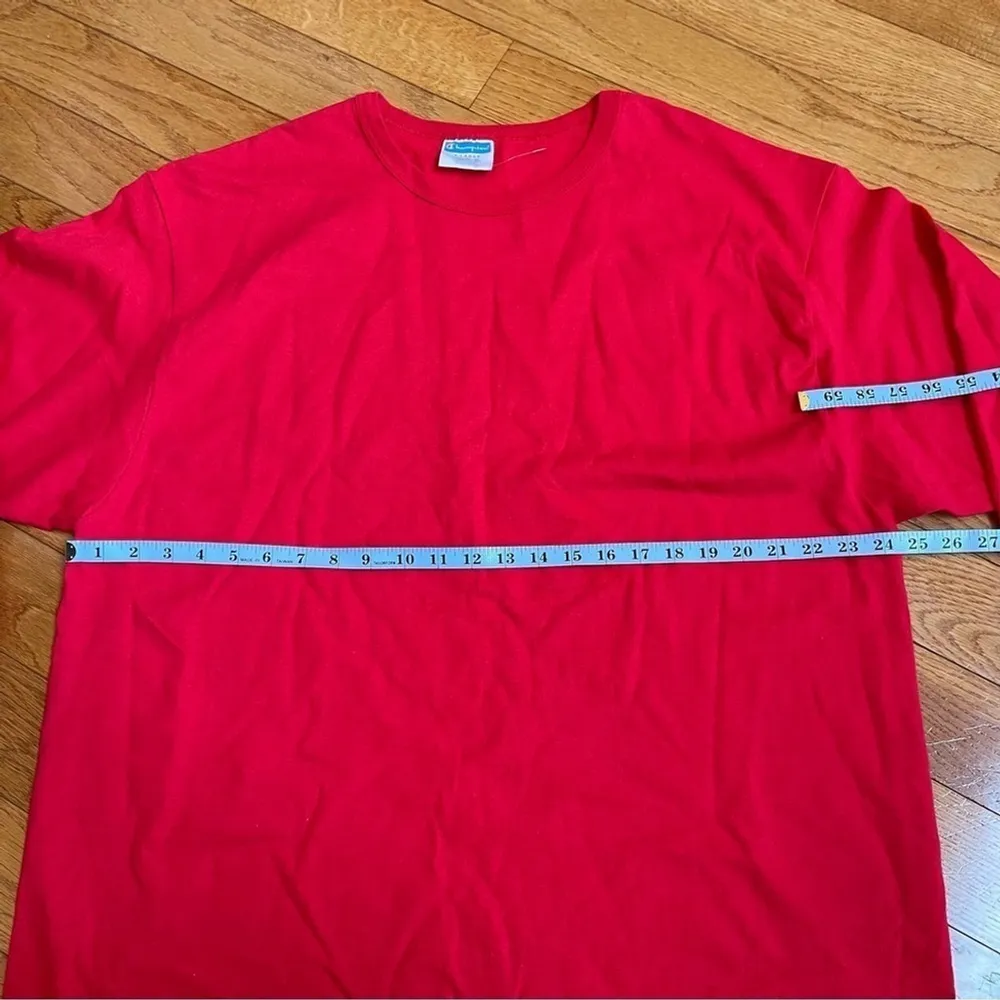 Champion cotton long sleeve t-shirt tunic red casual sporty lounge Sz XL - Image 9