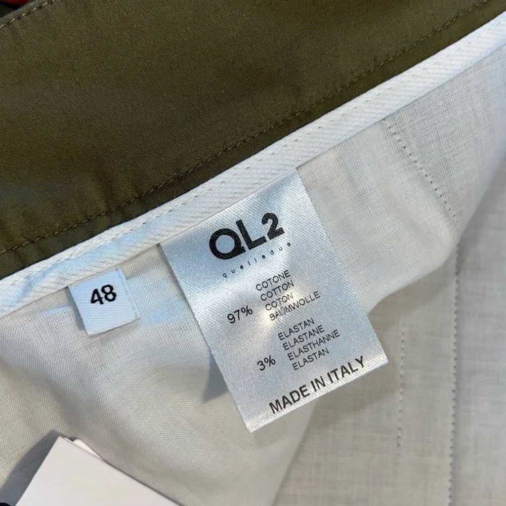 QL2 Women’s Bermuda Shorts Clementine Sveva 29 Army NWT Italy Size‎ 48 US 12 Brown - Image 6