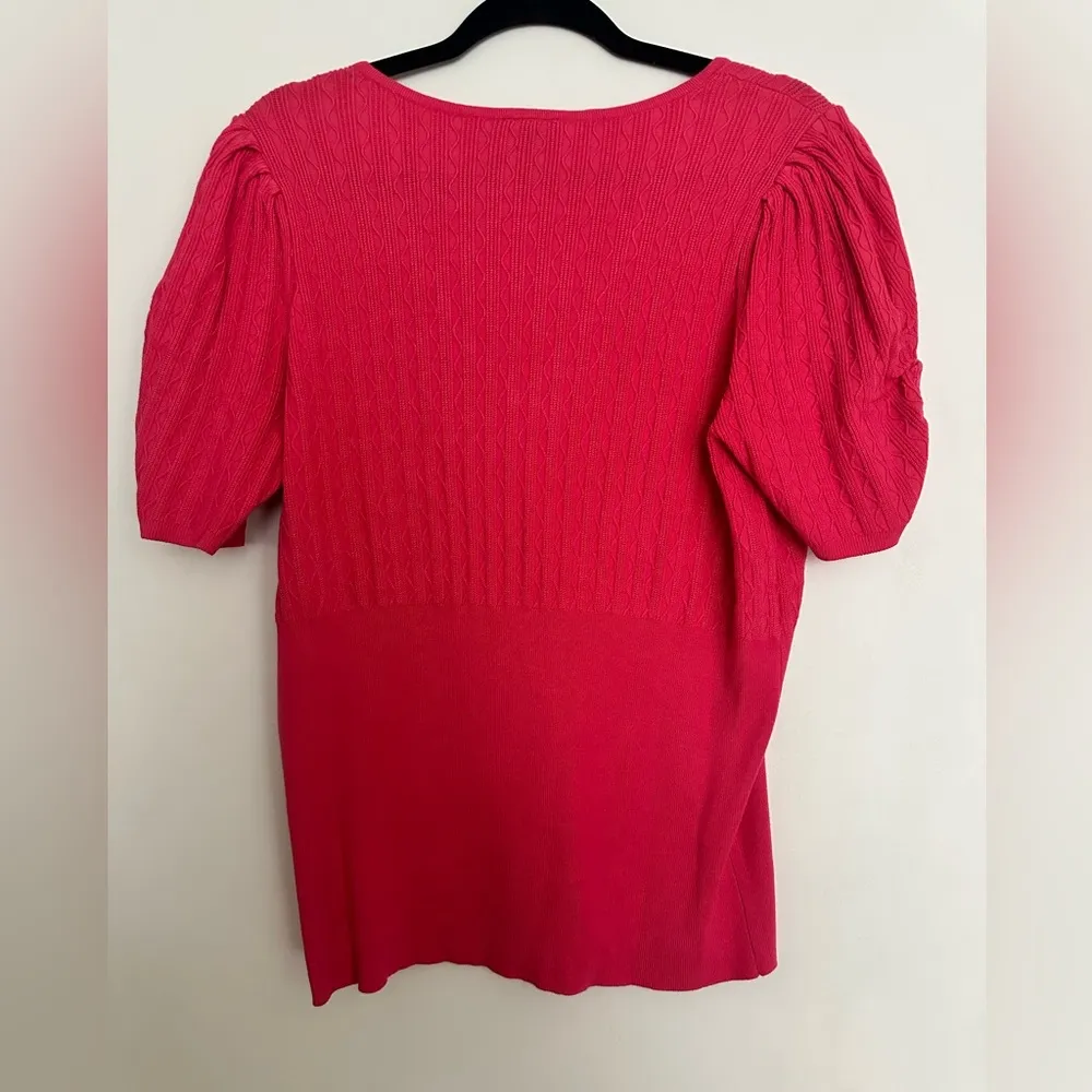 Torrid  Pink Fitted Pullover V-neck Sweater - Image 5