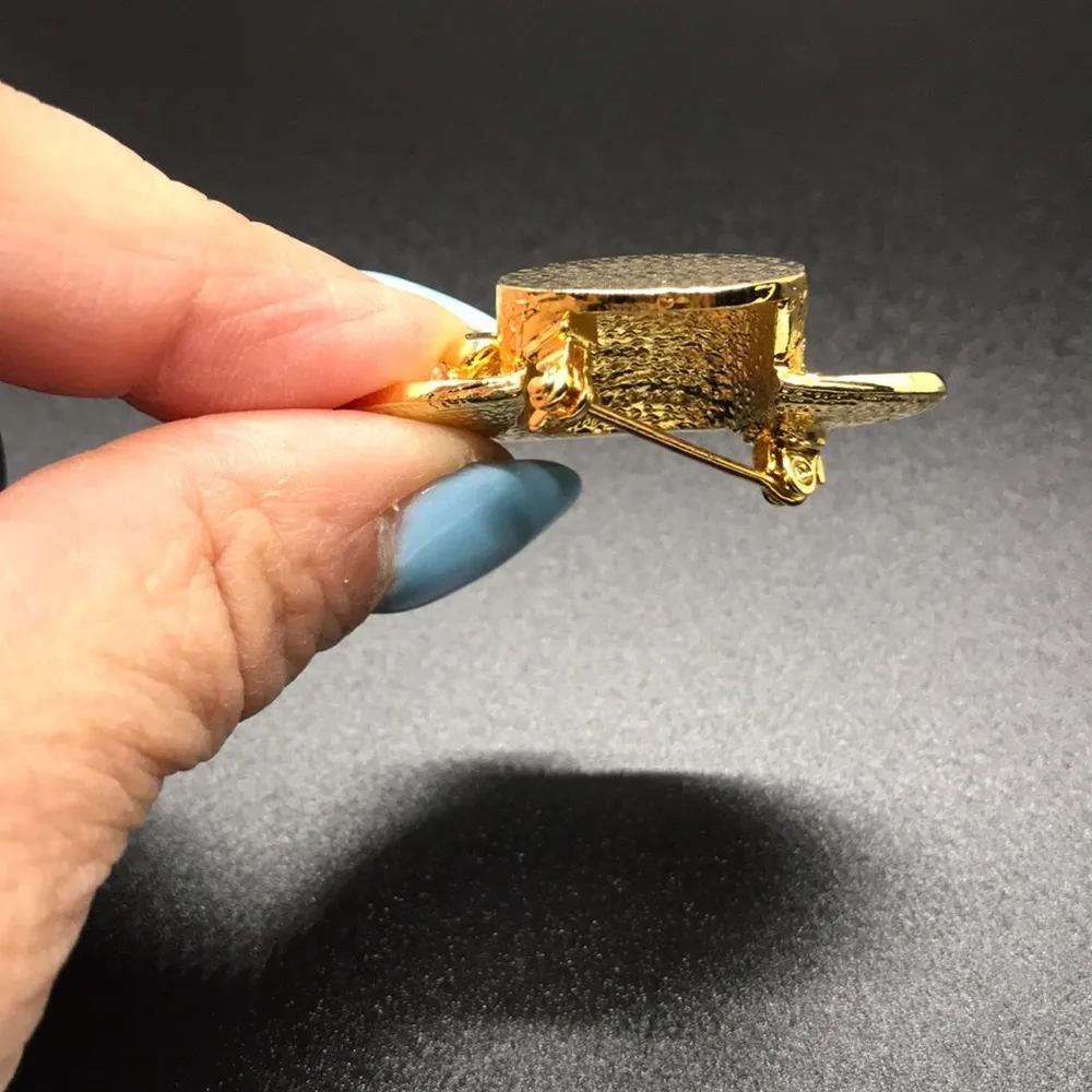 Rhinestone Embellished Hat Brooch - Image 6