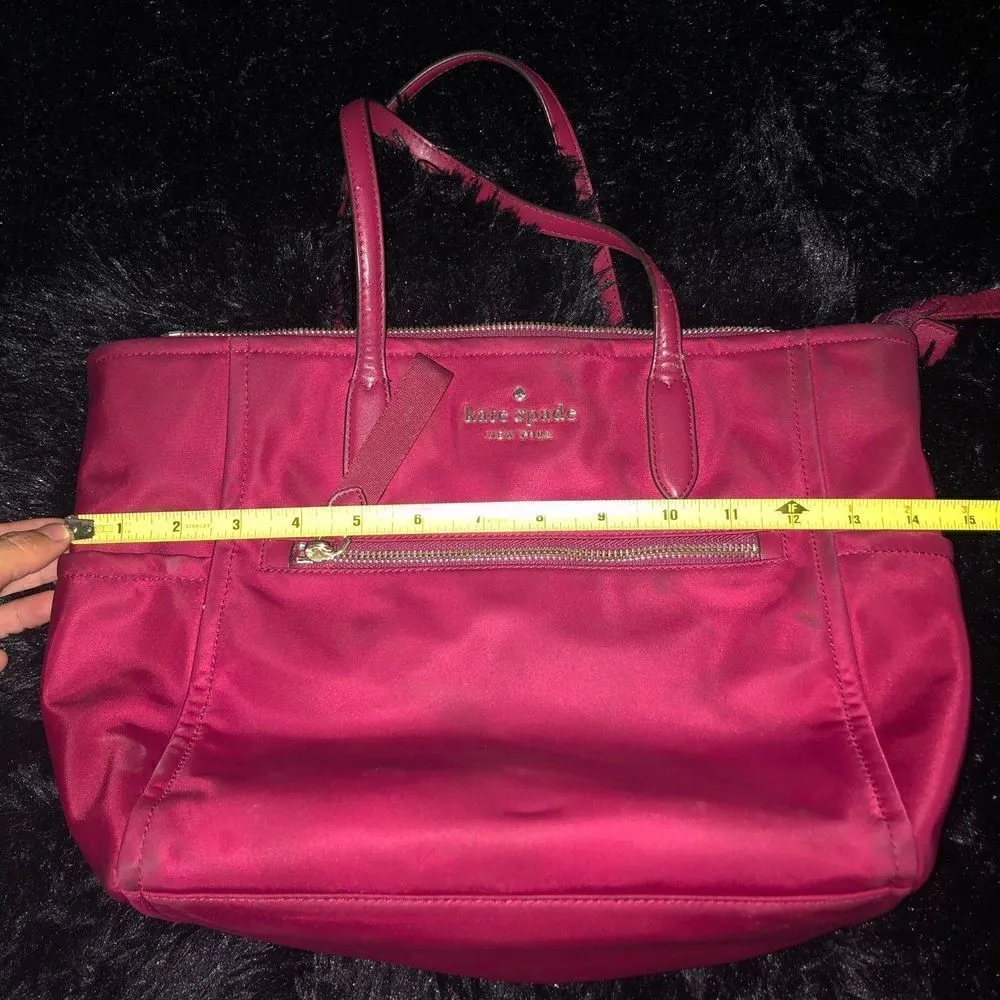 KATE SPADE Chelsea medium burgundy wine hang bag purse - Image 6