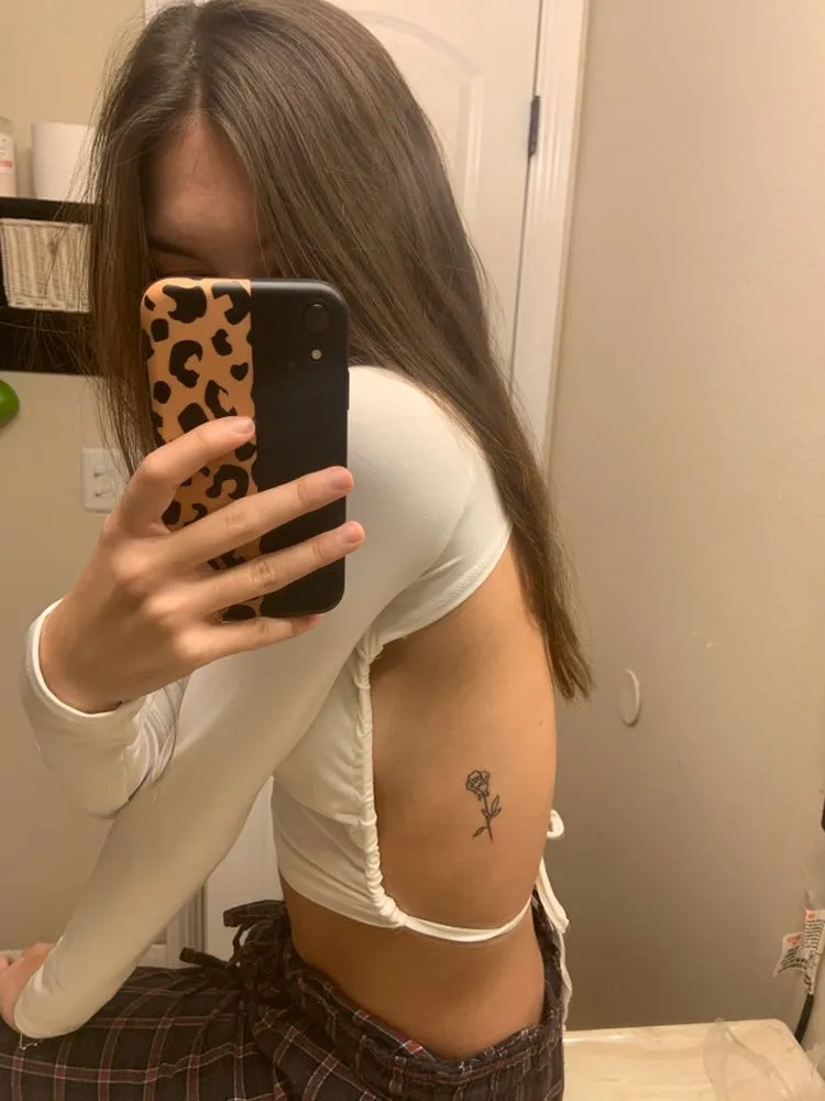 Brandy Melville Backless White Long Sleeve  - Image 2