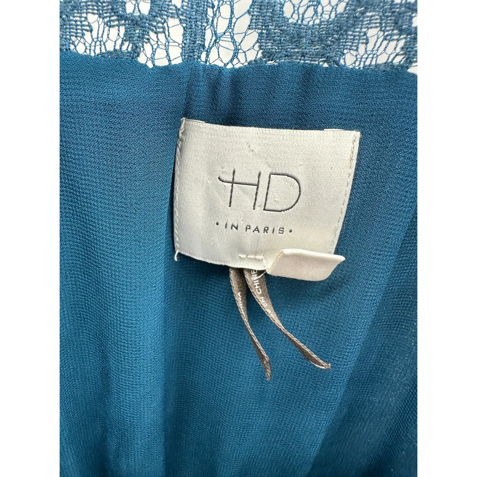 Anthropologie HD in Paris Blue Knee Length Sleeveless Dress Women's Size 4 - Image 5