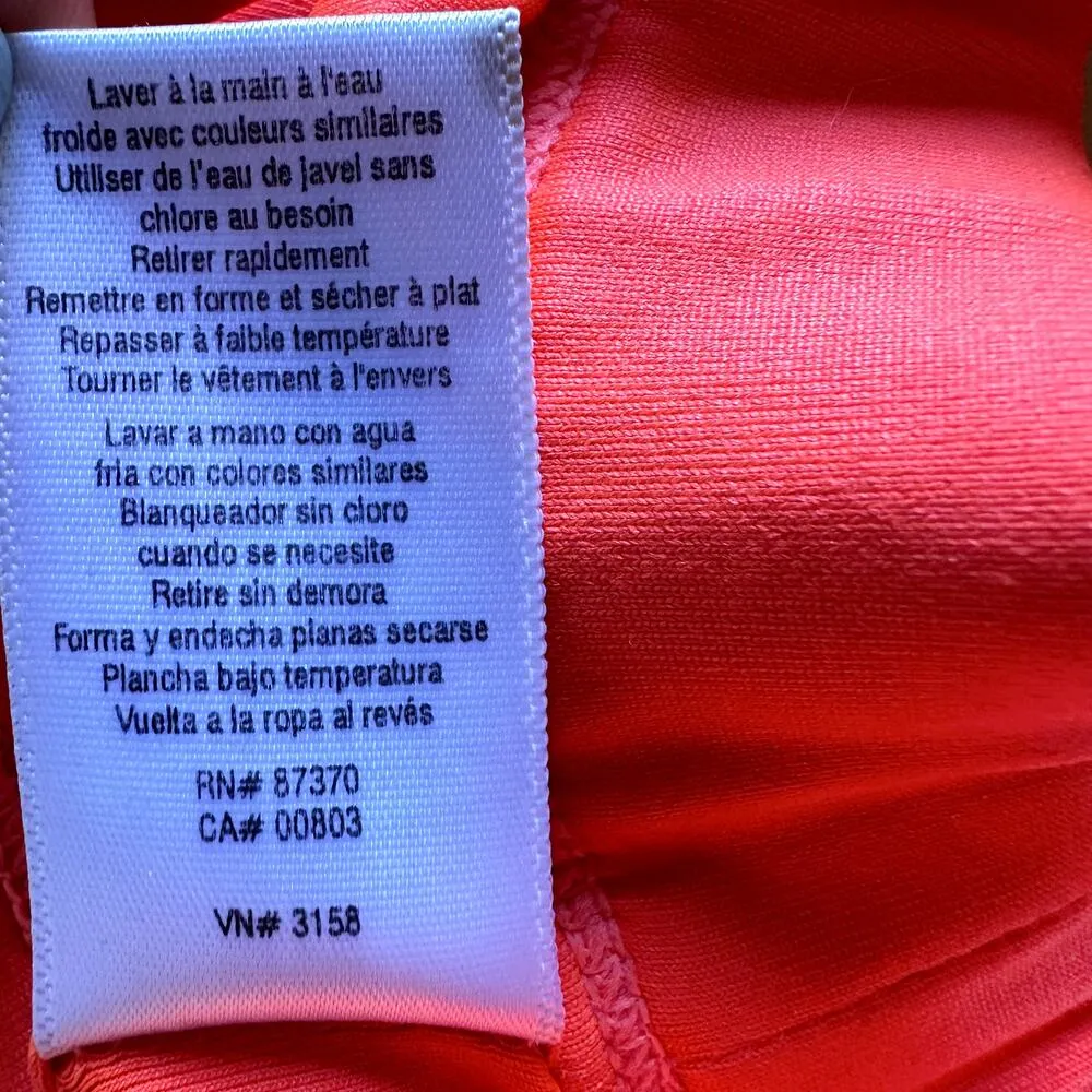 Alo Yoga Sunny Strappy Sports Bra Quick Dry Light Support Workout Orange Small - Image 7