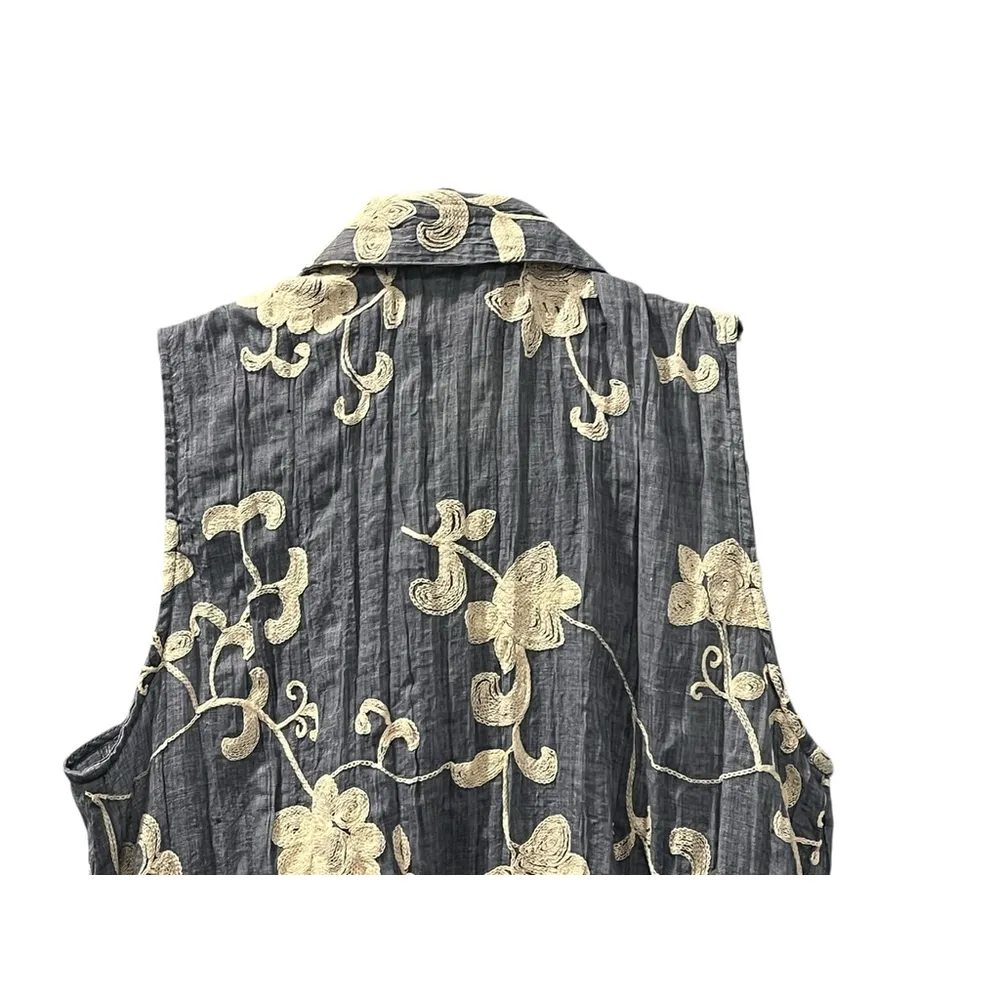 Anthropologie NWT Isabella Sinclair Floral Embroidered Sleeveless Dress Size Med - Image 7