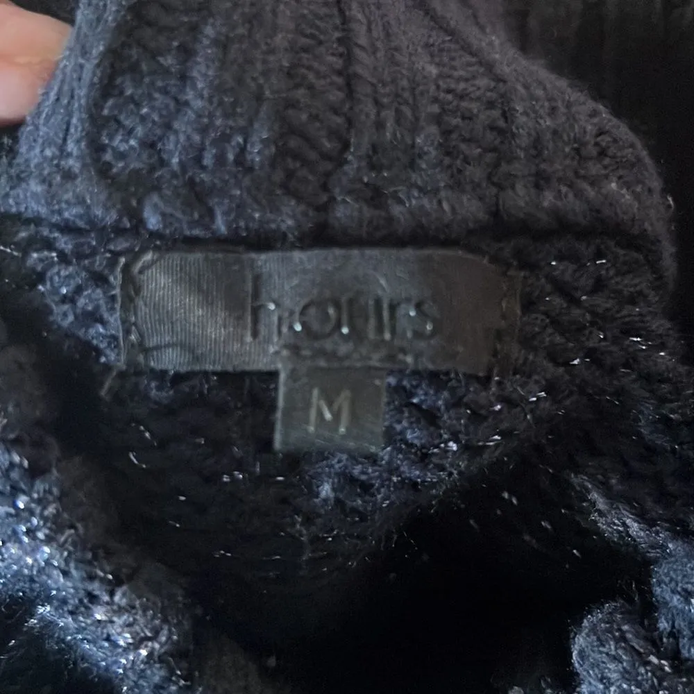 Revolve h:ours Cropped Sparkly Sweater Med Super Fun‎ Warm Office - Image 5