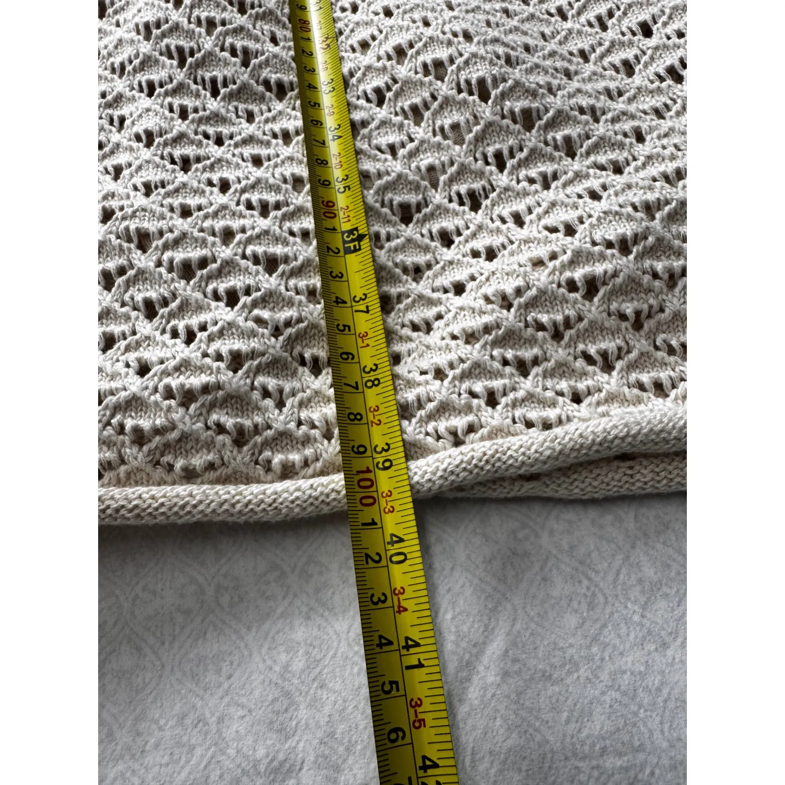 Sanctuary Cream Crochet Knit Sleeveless Mini Dress Size L - Image 7