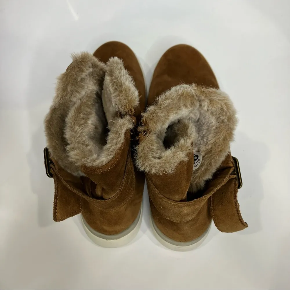 Rockport suede fur lined boots brown‎ white womens size 9.5 winter neutral Brown - Image 6