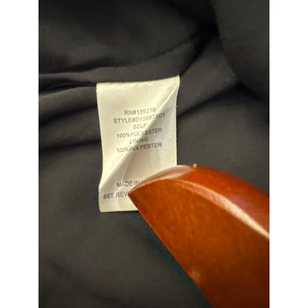 Daniel Rainn NWT Black Adonis Halter Top Large Dot Textured Mock Neck Blouse - Image 5