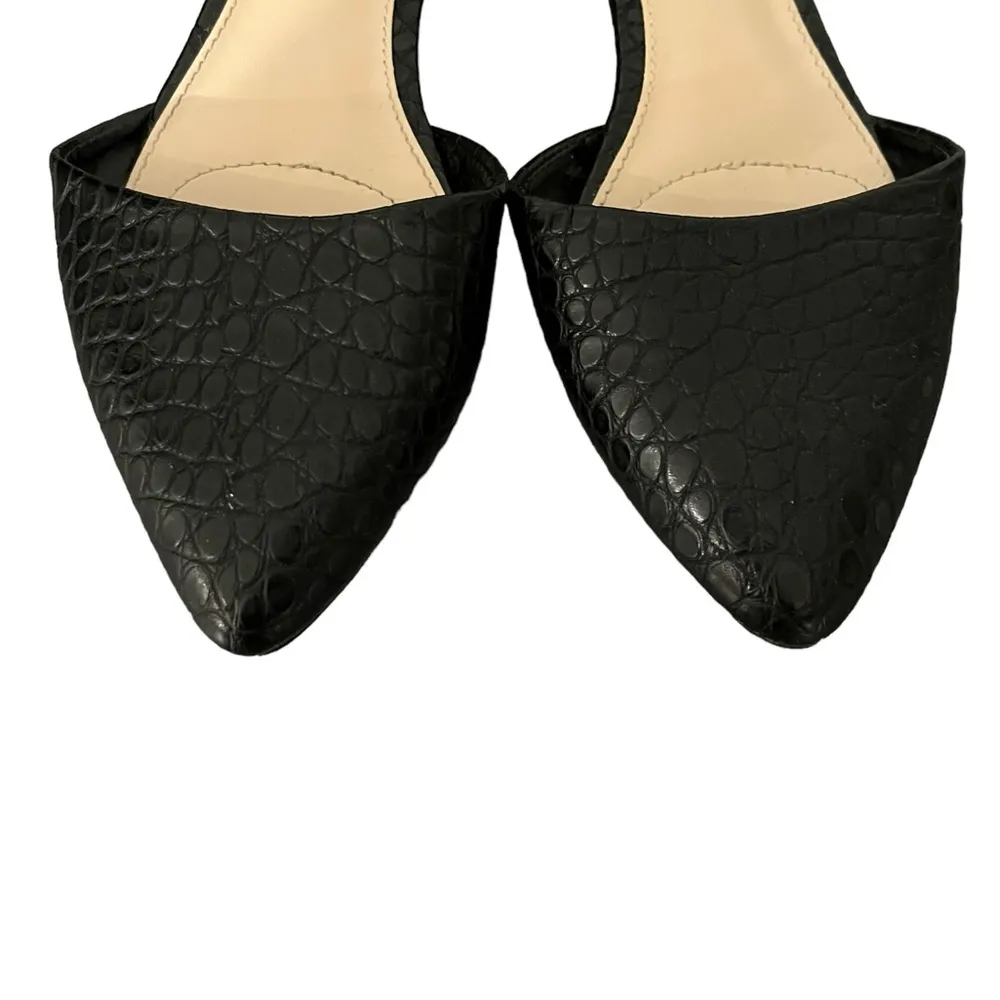 Jones New York Signature Seneca D’Orsay Slide In Faux Croc Black Flats 7M - Image 8