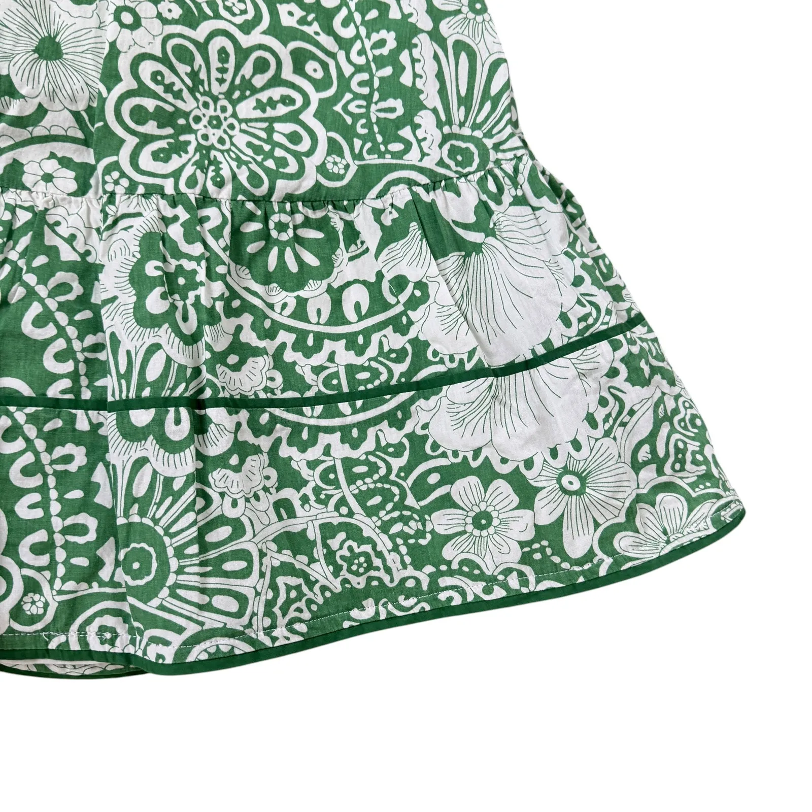 Tuckernuck Hyacinth House Midi Dress Green & White Floral - Image 7