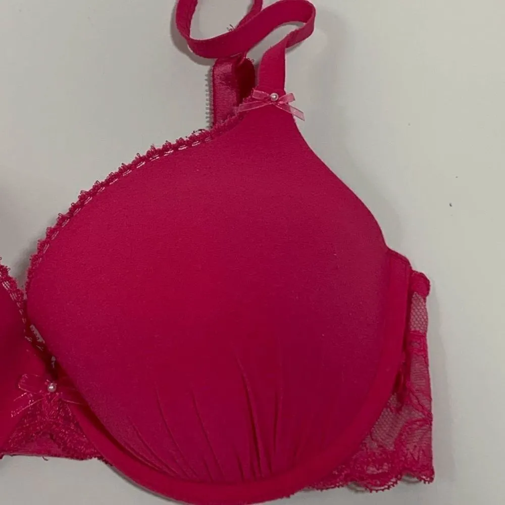 Victoria’s Secret Women’s Dream Angels Lace Wing Lightly Lined Demi Bra Pink Size - Image 4