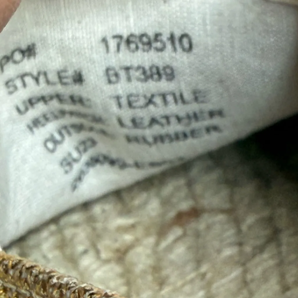 J. Crew Made-in-Spain espadrille Flats in Gold metallic canvas S-378 Sz 12 - Image 9