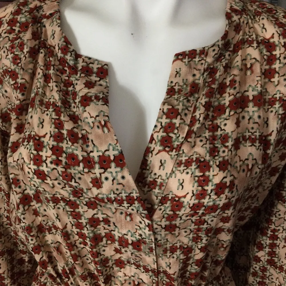 Symmetry Kaleidoscope Geometric Flowy 100% Cotton Jumpsuit Nwt Size M - Image 7