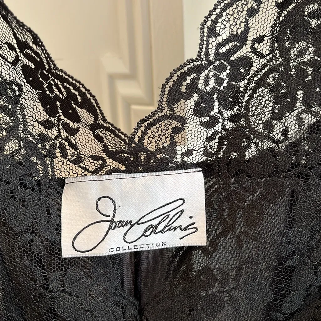 Joan Collins vintage teddy size Large Black - Image 12