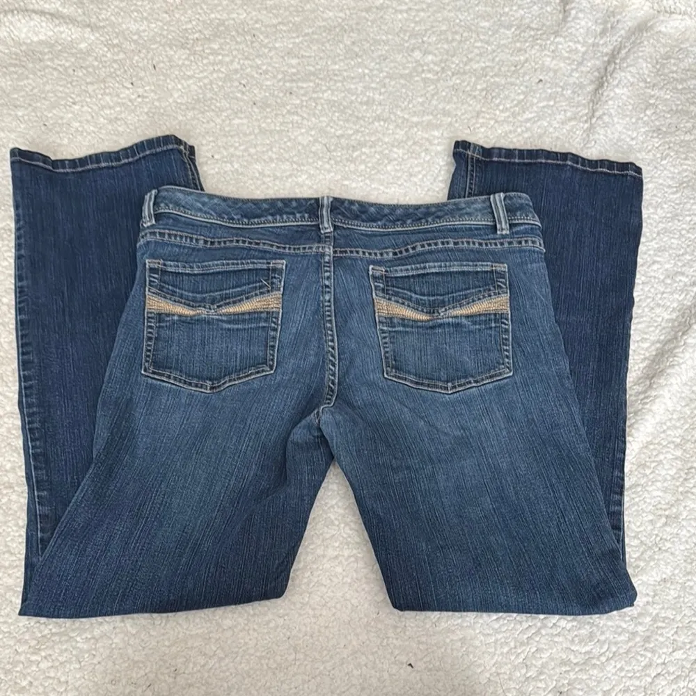 White House Black Market Blue Flare Wide Leg Jeans - Image 3