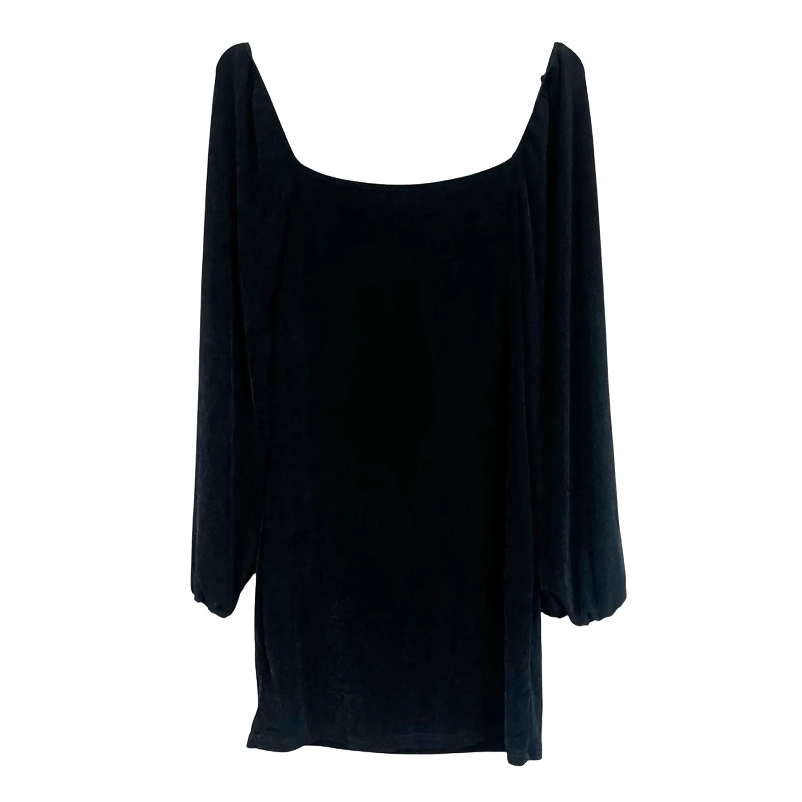 Cider Mini Dress Womens L Black Balloon Sleeve Drape Corset Lace Whimsigoth - Image 3