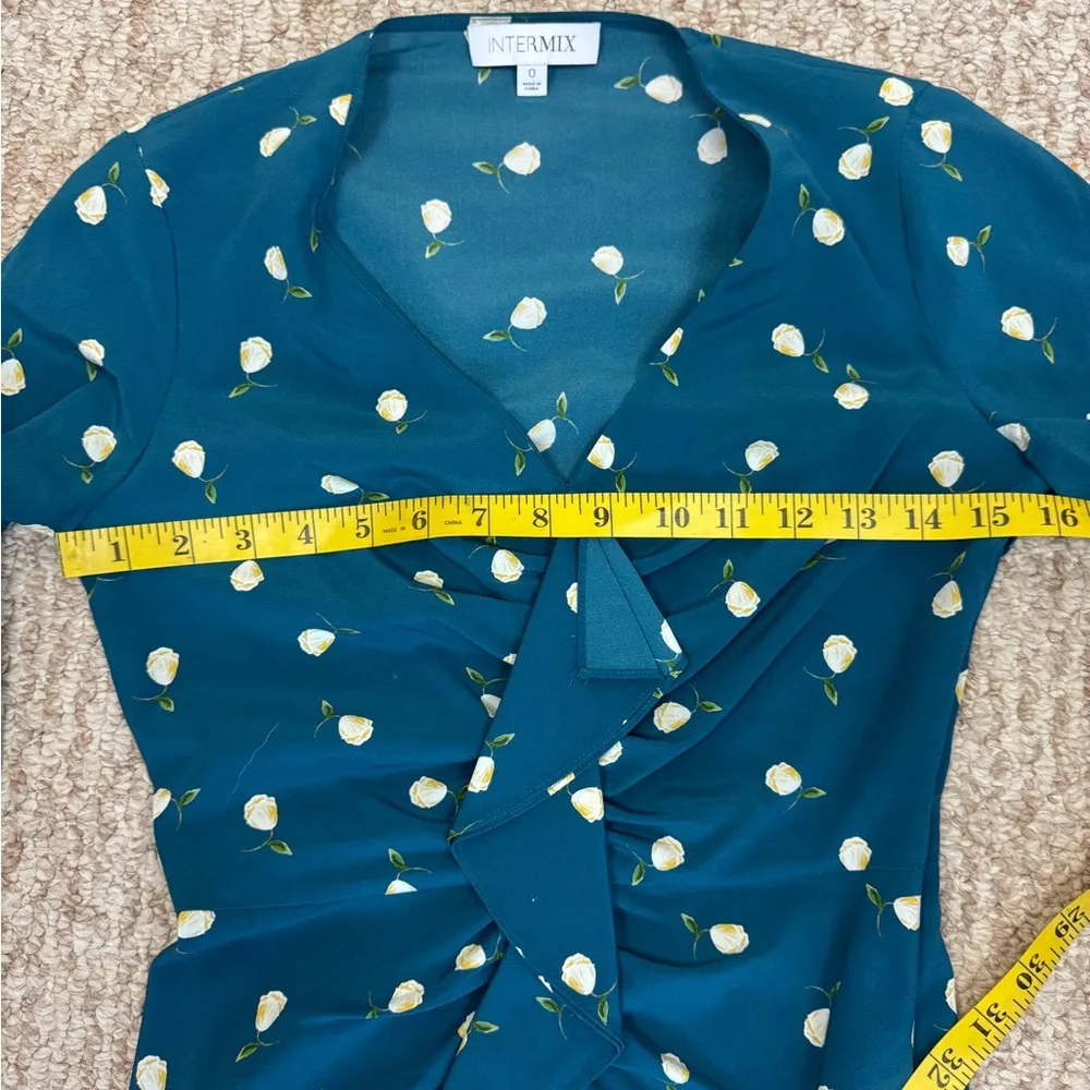 INTERMIX Blue Bodycon Long Sleeve Dress. D37 - Image 15