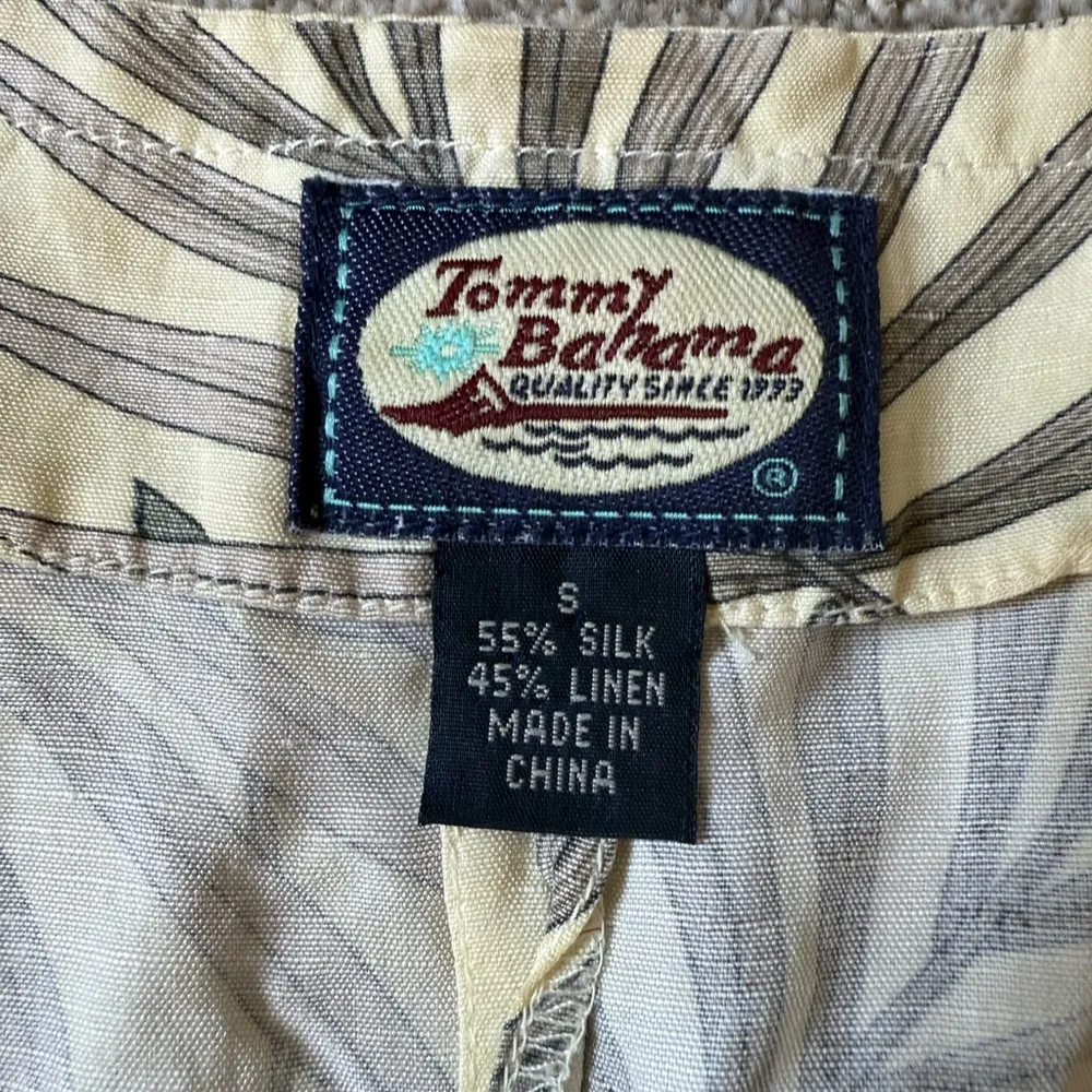 Vintage Tommy Bahama Shirt Womens Small Silk Linen Island Tank Tropical Beach - Image 4