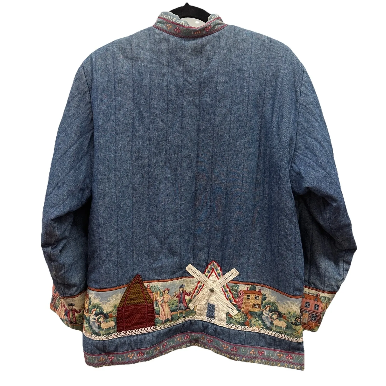 Suttles & Seawinds Vicki Lynn Bardon Vintage Women's Denim Jacket Size OS Small Blue - Image 3