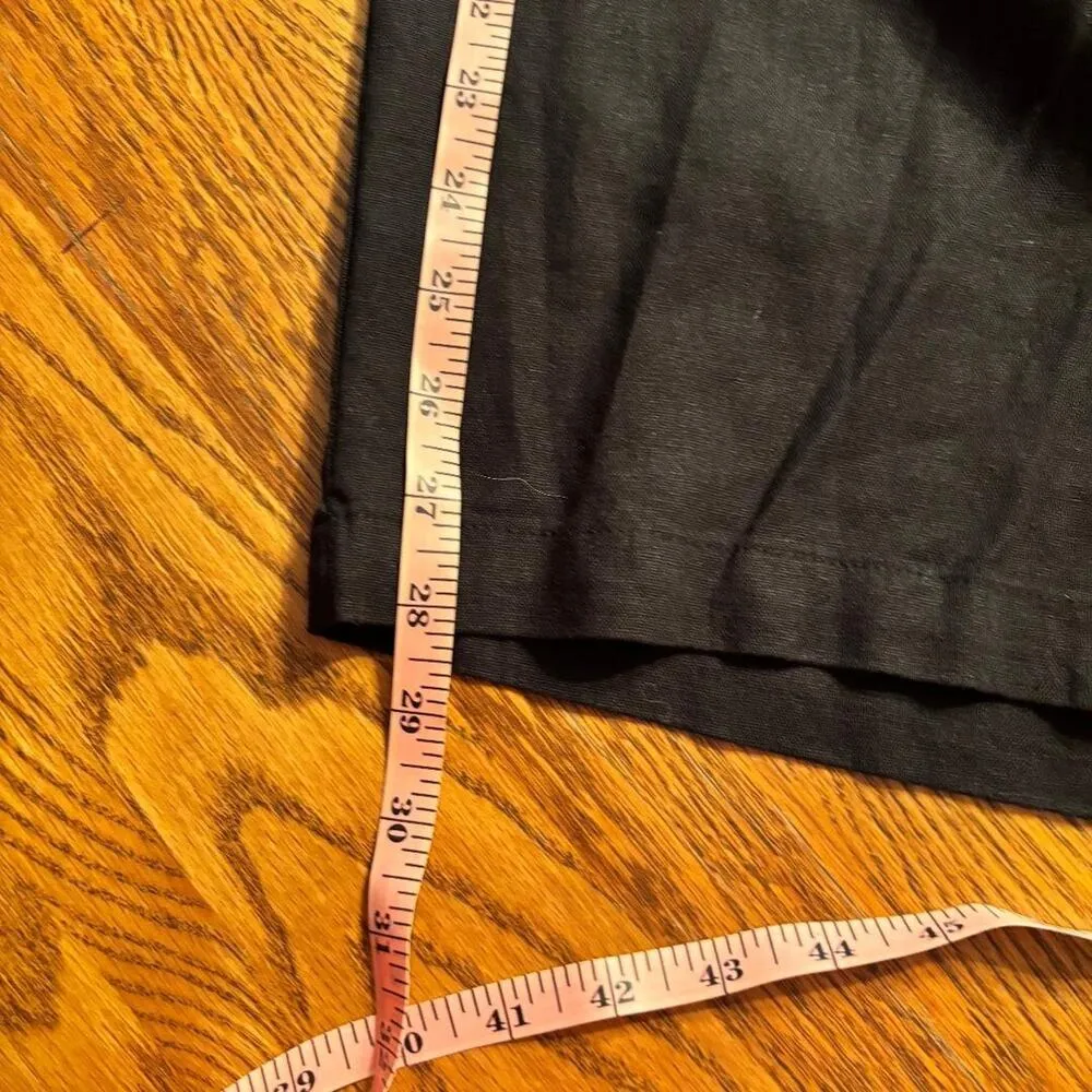 Old Navy Womens High Rise Wide Leg Pants Sz XXL Black Linen Blend Comfort NWT - Image 9