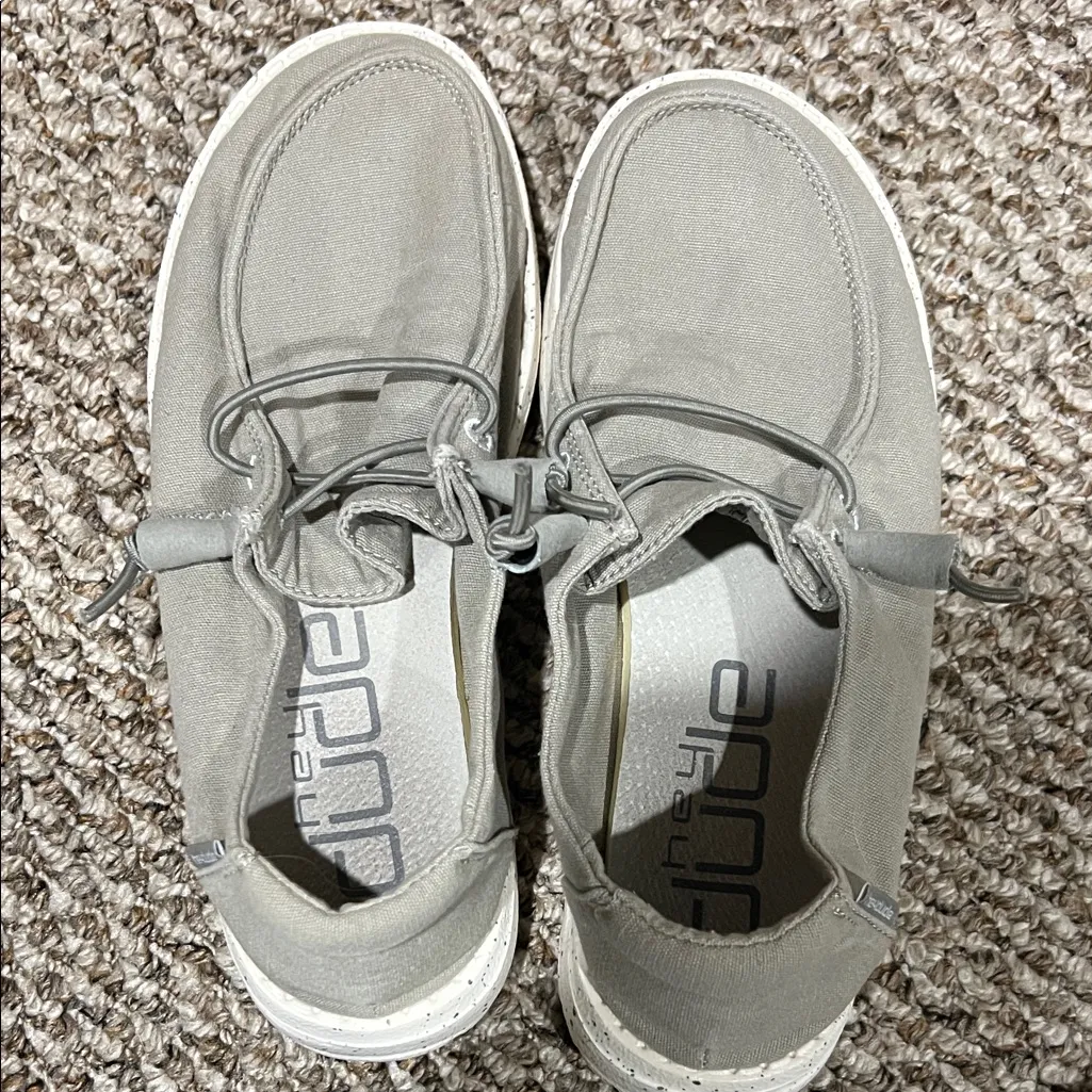 Hey Dude Light Gray Loafers - Image 3