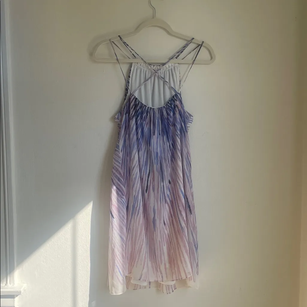 WHBM Purple Flowy Halter Dress - Image 4