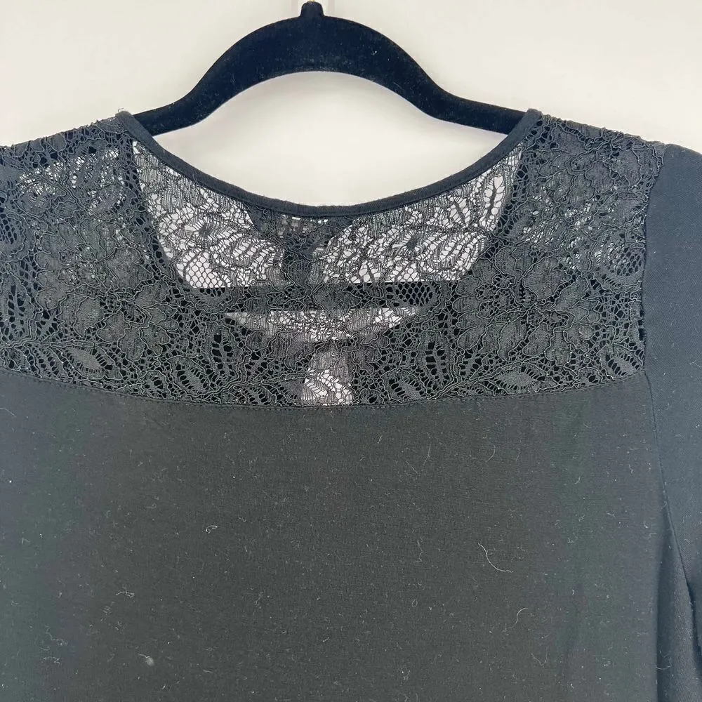 Banana Republic Black‎ Lace Blouse  Small career office everyday - Image 3