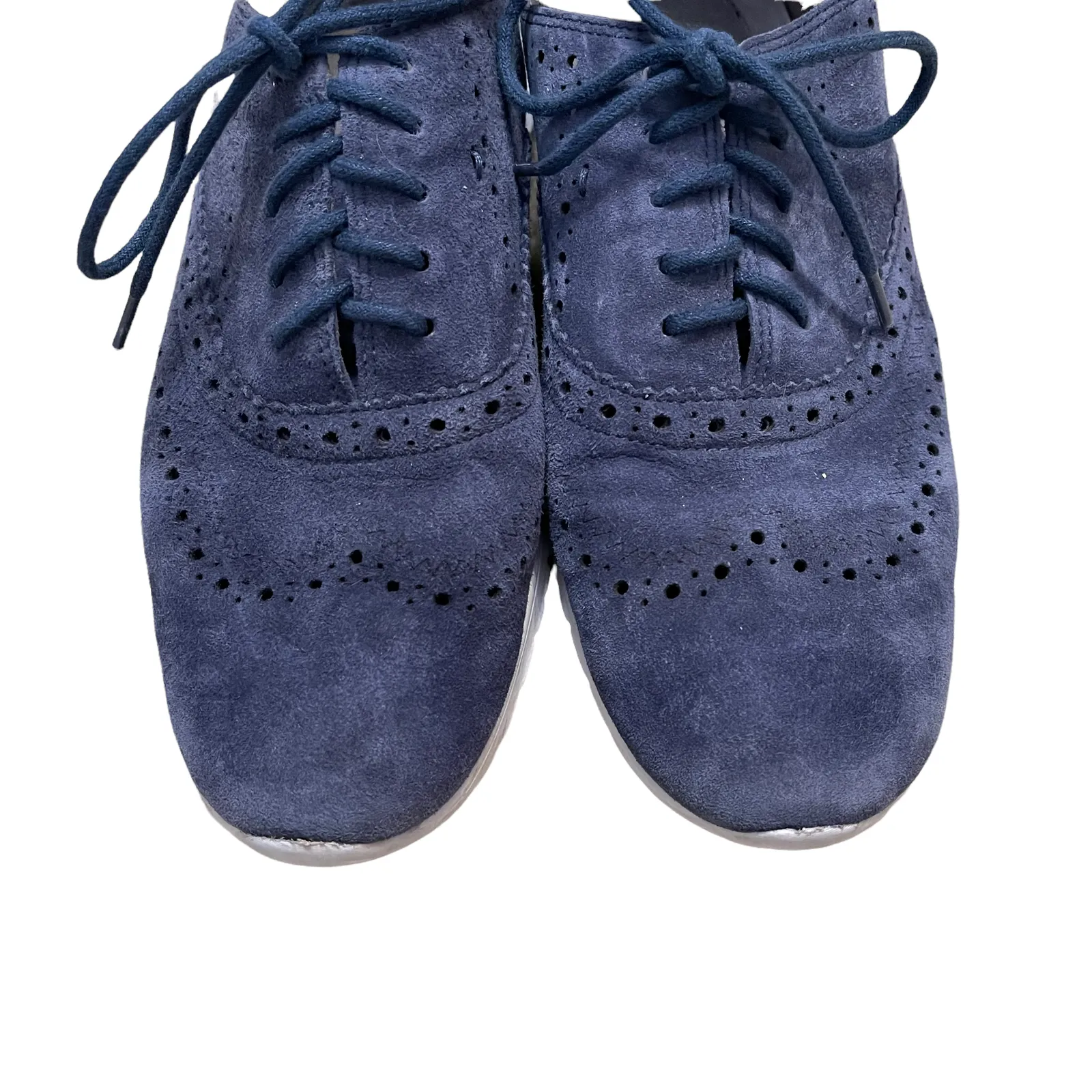 Cole‎ Haan Womens ZeroGrand Grand OS Wingtip Shoes Size 7.5B Blue Suede - Image 5