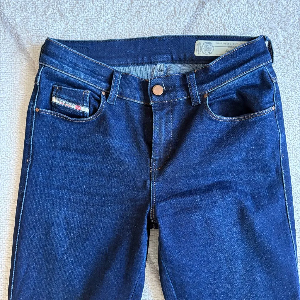 Diesel Sandy-B Flared Dark Wash Jeans Vintage Y2K Style Women’s Denim Sz 27 - Image 9